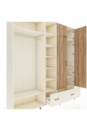 Hyperion Dolap 12 Raflı 2 Çekmeceli 2 Askılı 220x44x243 Aytaşı-Çam/Aytaşı