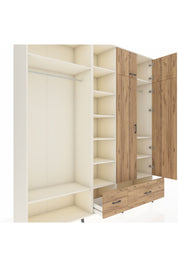 Hyperion Gardrop 12 Raflı 2 Çekmeceli 2 Askılı 220x44x243 Aytaşı-Çam/Çam