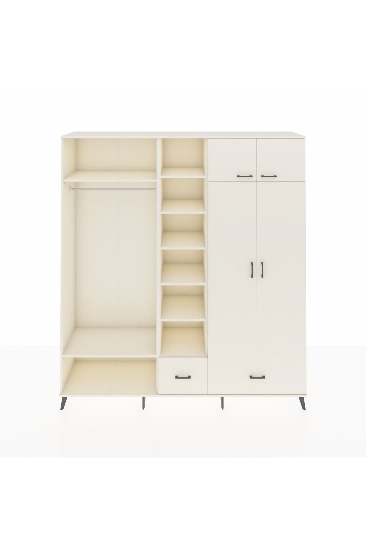 Hyperion Gardrop 12 Raflı 2 Çekmeceli 2 Askılı 220x44x243 Aytaşı-Aytaşı/Aytaşı