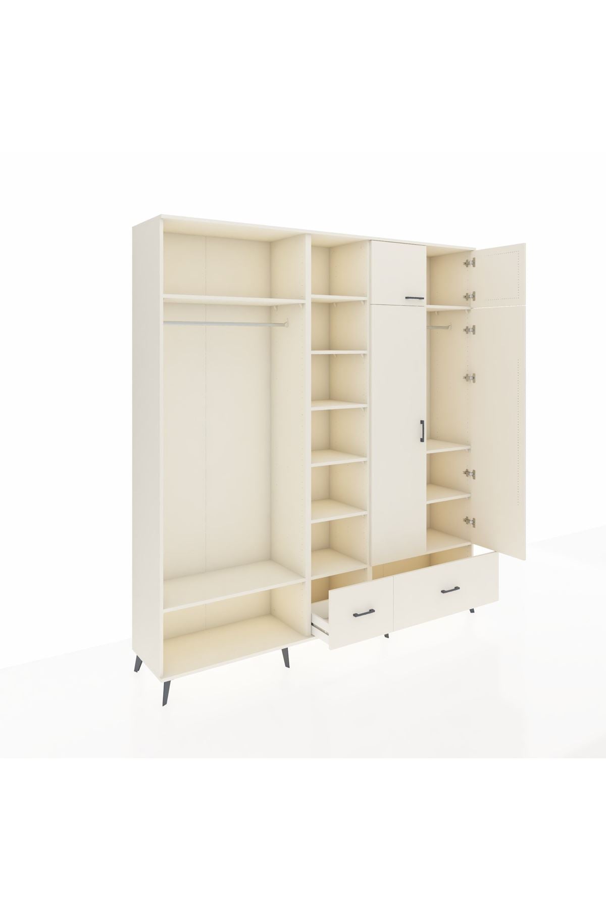 Hyperion Gardrop 12 Raflı 2 Çekmeceli 2 Askılı 220x44x243 Aytaşı-Aytaşı/Aytaşı