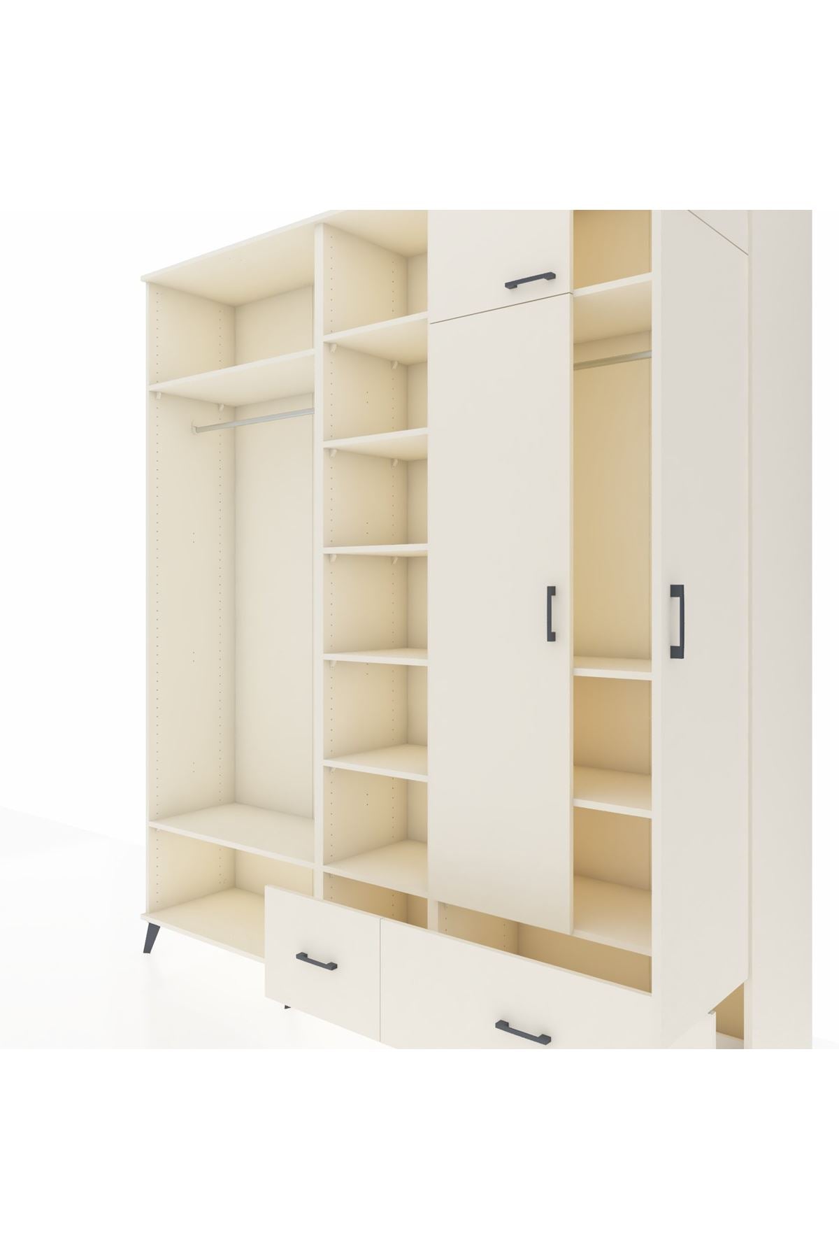 Hyperion Gardrop 12 Raflı 2 Çekmeceli 2 Askılı 220x44x243 Aytaşı-Aytaşı/Aytaşı