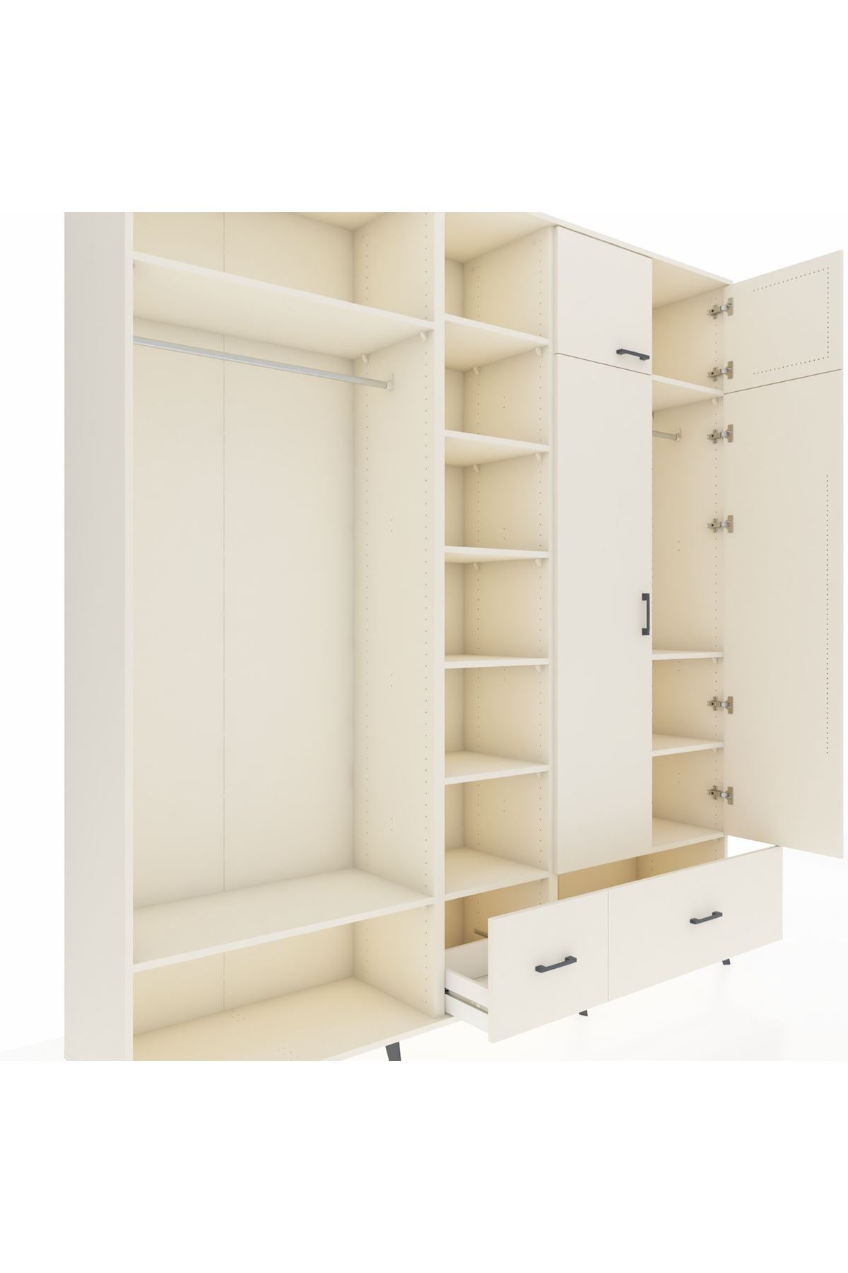 Hyperion Gardrop 12 Raflı 2 Çekmeceli 2 Askılı 220x44x243 Aytaşı-Aytaşı/Aytaşı