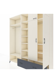 Hyperion Dolap 12 Raflı 2 Çekmeceli 2 Askılı 220x44x243 Aytaşı-Aytaşı/Antrasit