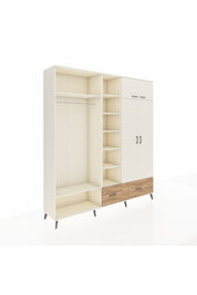 Hyperion Dolap 12 Raflı 2 Çekmeceli 2 Askılı 220x44x243 Aytaşı-Aytaşı/Çam