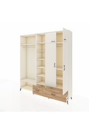 Hyperion Dolap 12 Raflı 2 Çekmeceli 2 Askılı 220x44x243 Aytaşı-Aytaşı/Çam