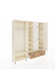 Hyperion Dolap 12 Raflı 2 Çekmeceli 2 Askılı 220x44x243 Aytaşı-Aytaşı/Çam