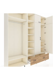 Hyperion Dolap 12 Raflı 2 Çekmeceli 2 Askılı 220x44x243 Aytaşı-Aytaşı/Çam