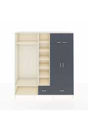 Hyperion Gardrop 12 Raflı 2 Çekmeceli 2 Askılı 220x44x243 Aytaşı-Antrasit/Antrasit