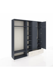 Hyperion Dolap 12 Raflı 2 Çekmeceli 2 Askılı 220x44x243 Antrasit-Antrasit/Aytaşı