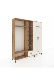 Hyperion Gardrop 12 Raflı 2 Çekmeceli 2 Askılı 220x44x243 Çam-Aytaşı/Aytaşı