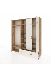 Hyperion Gardrop 12 Raflı 2 Çekmeceli 2 Askılı 220x44x243 Çam-Aytaşı/Aytaşı