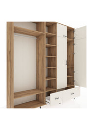 Hyperion Gardrop 12 Raflı 2 Çekmeceli 2 Askılı 220x44x243 Çam-Aytaşı/Aytaşı