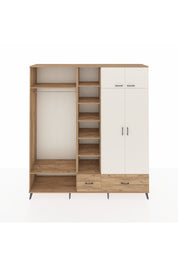Hyperion Dolap 12 Raflı 2 Çekmeceli 2 Askılı 220x44x243 Çam-Aytaşı/Çam