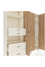 Hyperion Dolap 12 Raflı 4 Çekmeceli Tek Askılı 220x44x243 Aytaşı-Çam/Aytaşı