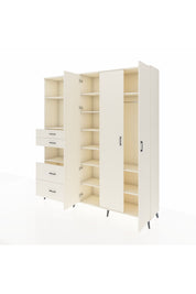 Hyperion Gardrop 12 Raflı 4 Çekmeceli Tek Askılı 220x44x243 Aytaşı-Aytaşı/Aytaşı