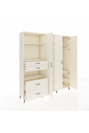 Hyperion Gardrop 12 Raflı 4 Çekmeceli Tek Askılı 220x44x243 Aytaşı-Aytaşı/Aytaşı