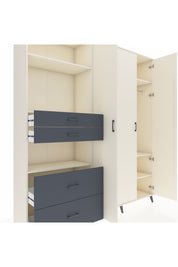 Hyperion Dolap 12 Raflı 4 Çekmeceli Tek Askılı 220x44x243 Aytaşı-Aytaşı/Antrasit