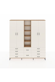 Arges Gardrop 9 Raflı 10 Çekmeceli 2 Askılı 220x30x243 Çam-Aytaşı