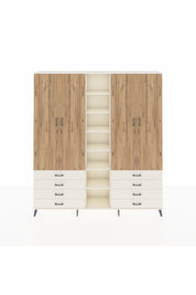 Arges Dolap 10 Raflı 8 Çekmeceli 2 Askılı 220x30x243 Aytaşı-Çam/Aytaşı