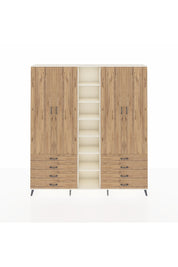 Arges Gardrop 10 Raflı 8 Çekmeceli 2 Askılı 220x30x243 Aytaşı-Çam