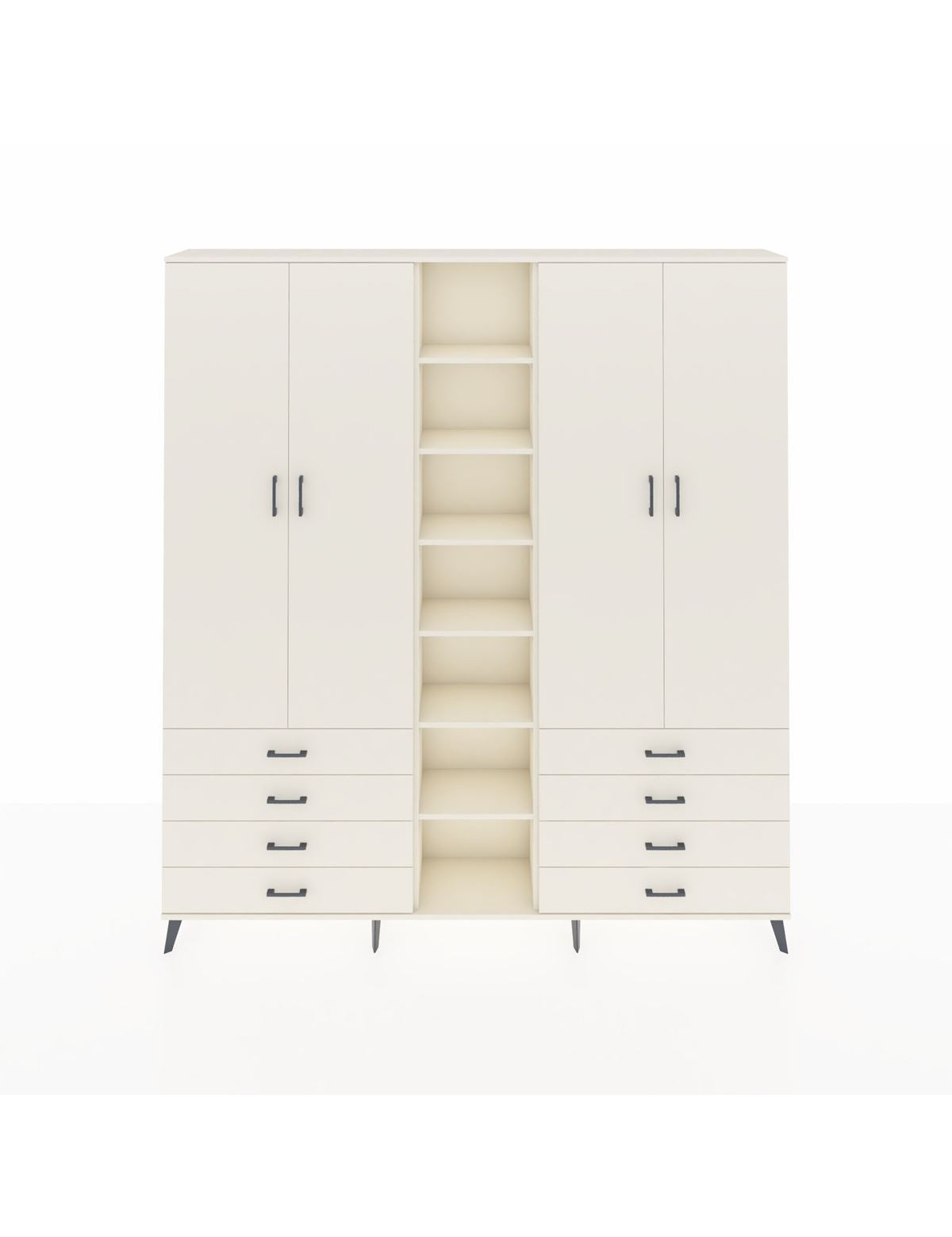 Arges Gardrop 10 Raflı 8 Çekmeceli 2 Askılı 220x30x243 Aytaşı-Aytaşı