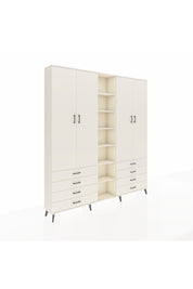 Arges Gardrop 10 Raflı 8 Çekmeceli 2 Askılı 220x30x243 Aytaşı-Aytaşı