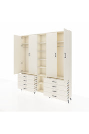 Arges Gardrop 10 Raflı 8 Çekmeceli 2 Askılı 220x30x243 Aytaşı-Aytaşı