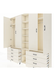 Arges Gardrop 10 Raflı 8 Çekmeceli 2 Askılı 220x30x243 Aytaşı-Aytaşı