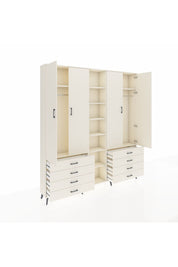 Arges Gardrop 10 Raflı 8 Çekmeceli 2 Askılı 220x30x243 Aytaşı-Aytaşı