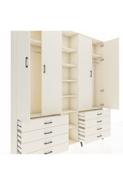 Arges Gardrop 10 Raflı 8 Çekmeceli 2 Askılı 220x30x243 Aytaşı-Aytaşı