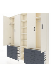 Arges Dolap 10 Raflı 8 Çekmeceli 2 Askılı 220x30x243 Aytaşı-Aytaşı/Antrasit