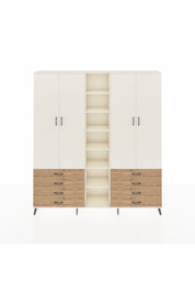 Arges Dolap 10 Raflı 8 Çekmeceli 2 Askılı 220x30x243 Aytaşı-Aytaşı/Çam