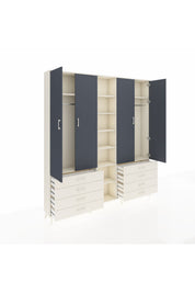 Arges Dolap 10 Raflı 8 Çekmeceli 2 Askılı 220x30x243 Aytaşı-Antrasit/Aytaşı