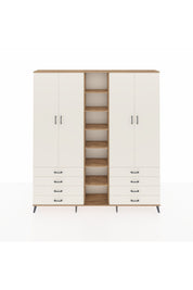 Arges Gardrop 10 Raflı 8 Çekmeceli 2 Askılı 220x30x243 Çam-Aytaşı