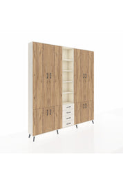 Arges Dolap 17 Raflı 4 Çekmeceli 8 Kapaklı 220x30x243 Aytaşı-Çam/Aytaşı