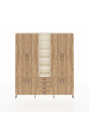 Arges Gardrop 17 Raflı 4 Çekmeceli 8 Kapaklı 220x30x243 Aytaşı-Çam