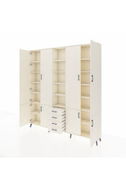 Arges Gardrop 17 Raflı 4 Çekmeceli 8 Kapaklı 220x30x243 Aytaşı-Aytaşı