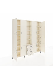 Arges Gardrop 17 Raflı 4 Çekmeceli 8 Kapaklı 220x30x243 Aytaşı-Aytaşı