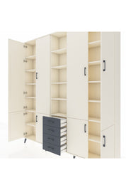 Arges Dolap 17 Raflı 4 Çekmeceli 8 Kapaklı 220x30x243 Aytaşı-Aytaşı/Antrasit