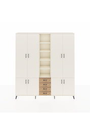 Arges Dolap 17 Raflı 4 Çekmeceli 8 Kapaklı 220x30x243 Aytaşı-Aytaşı/Çam