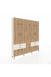 Arges Dolap 11 Raflı 4 Çekmeceli 2 Askılı 220x30x243 Aytaşı-Çam/Aytaşı