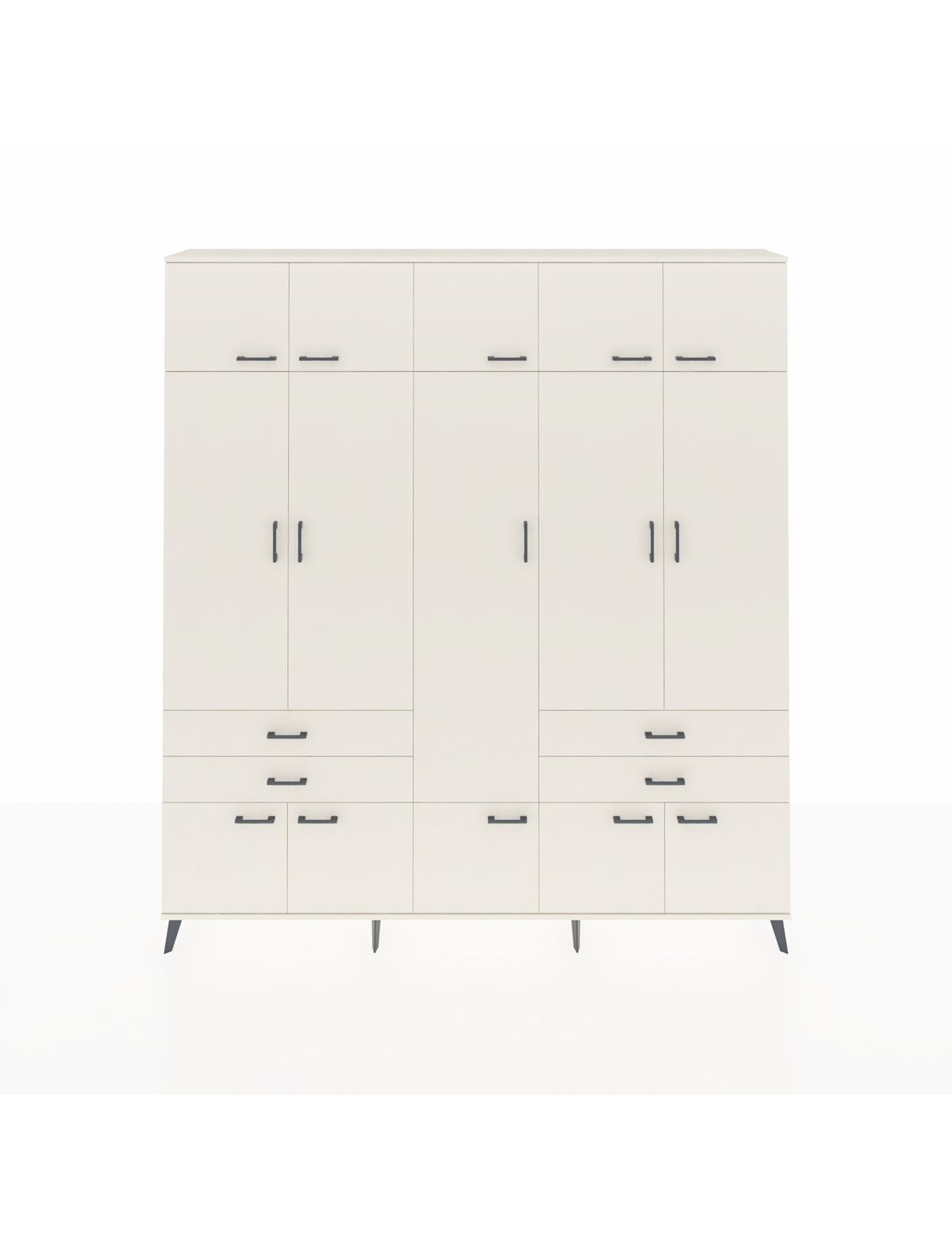 Arges Gardrop 11 Raflı 4 Çekmeceli 2 Askılı 220x30x243 Aytaşı-Aytaşı