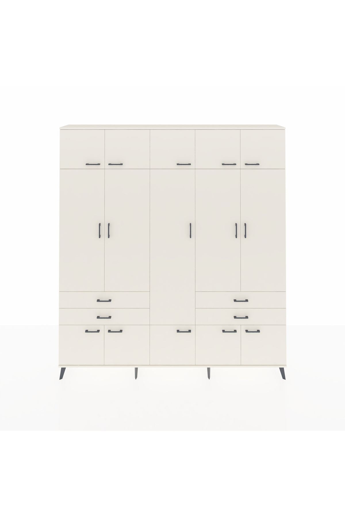 Arges Gardrop 11 Raflı 4 Çekmeceli 2 Askılı 220x30x243 Aytaşı-Aytaşı