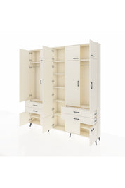 Arges Gardrop 11 Raflı 4 Çekmeceli 2 Askılı 220x30x243 Aytaşı-Aytaşı