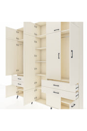 Arges Gardrop 11 Raflı 4 Çekmeceli 2 Askılı 220x30x243 Aytaşı-Aytaşı