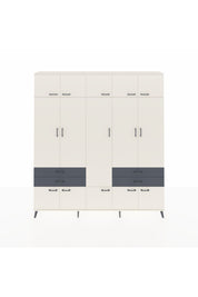 Arges Dolap 11 Raflı 4 Çekmeceli 2 Askılı 220x30x243 Aytaşı-Aytaşı/Antrasit