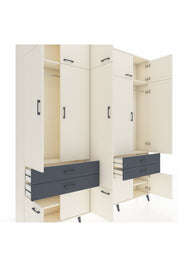 Arges Dolap 11 Raflı 4 Çekmeceli 2 Askılı 220x30x243 Aytaşı-Aytaşı/Antrasit