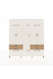 Arges Dolap 11 Raflı 4 Çekmeceli 2 Askılı 220x30x243 Aytaşı-Aytaşı/Çam