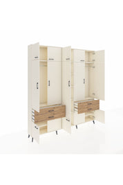 Arges Dolap 11 Raflı 4 Çekmeceli 2 Askılı 220x30x243 Aytaşı-Aytaşı/Çam