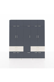 Arges Dolap 11 Raflı 4 Çekmeceli 2 Askılı 220x30x243 Antrasit-Antrasit/Aytaşı